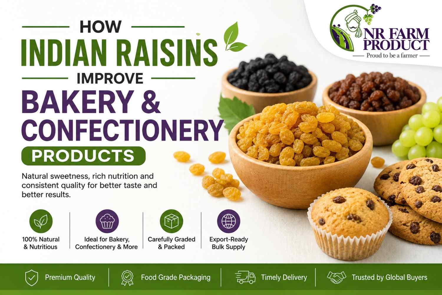 How Indian Raisins Improve Bakery & Confectionery Products 
